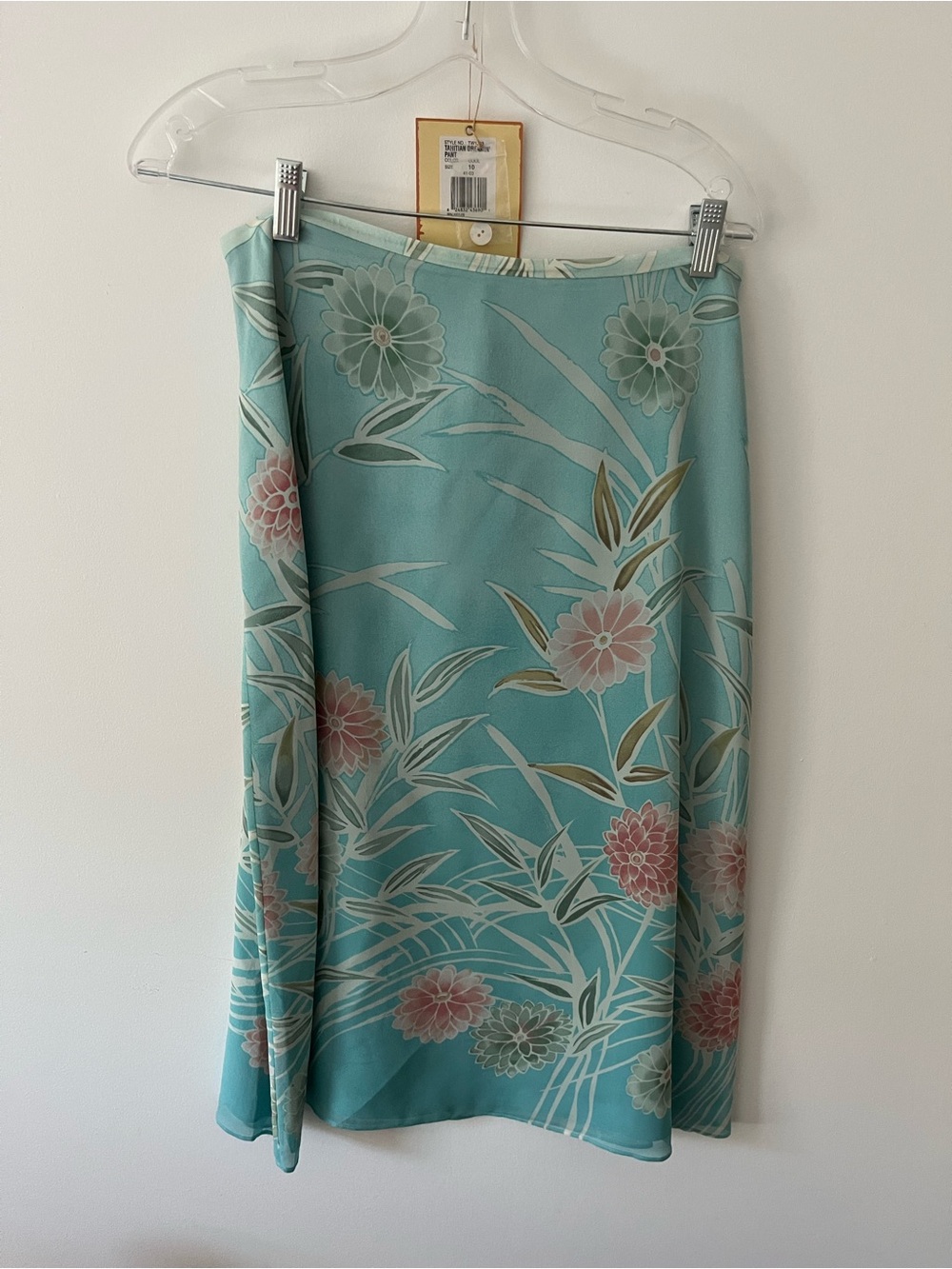 Tommy Bahama 100% Silk Floral Midi Skirt